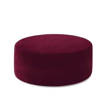 Pouf Rond XL Marki Velours Rouge