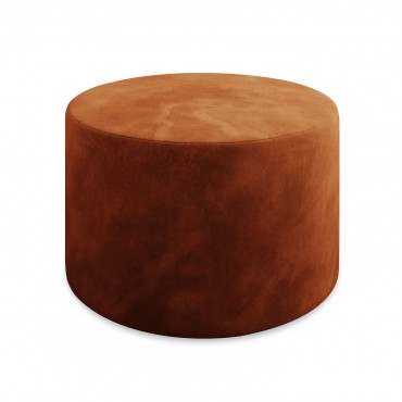 Pouf Rond XL Marki Velours Terracotta