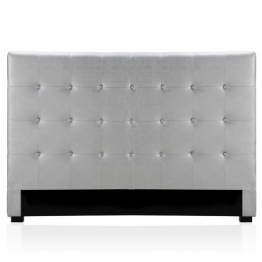 Tête de lit capitonnée Premium 180cm Argent