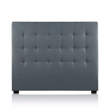 Tête de lit capitonnée Premium Tissu 140cm Gris