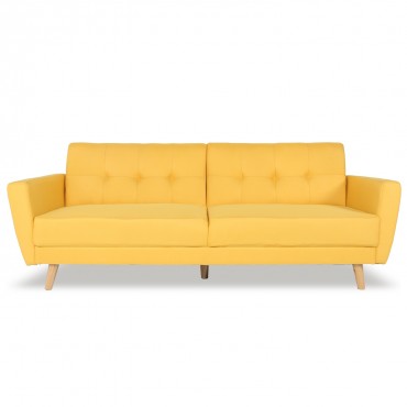 Canapé convertible Rafael Tissu Jaune