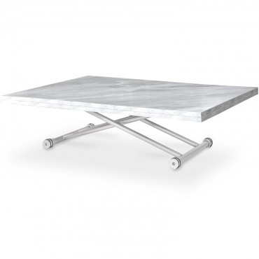 Table basse relevable Philadelphia XL Effet marbre