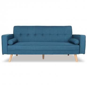 Canapé convertible scandinave Tao Tissu Bleu Canard