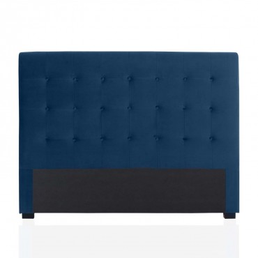 Tête de lit capitonnée Premium Velours 160cm Bleu