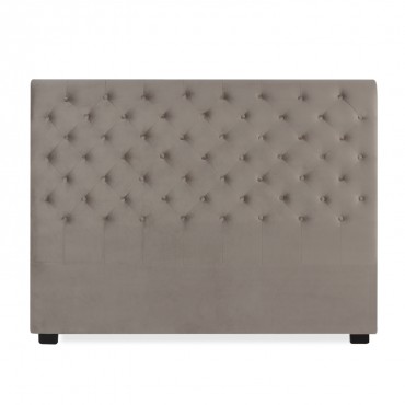 Tête de lit capitonnée Constance 160cm Velours Taupe