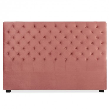 Tête de lit capitonnée Constance 180cm Velours Vieux Rose