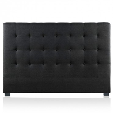 Tête de lit capitonnée Premium Tissu 180cm Noir