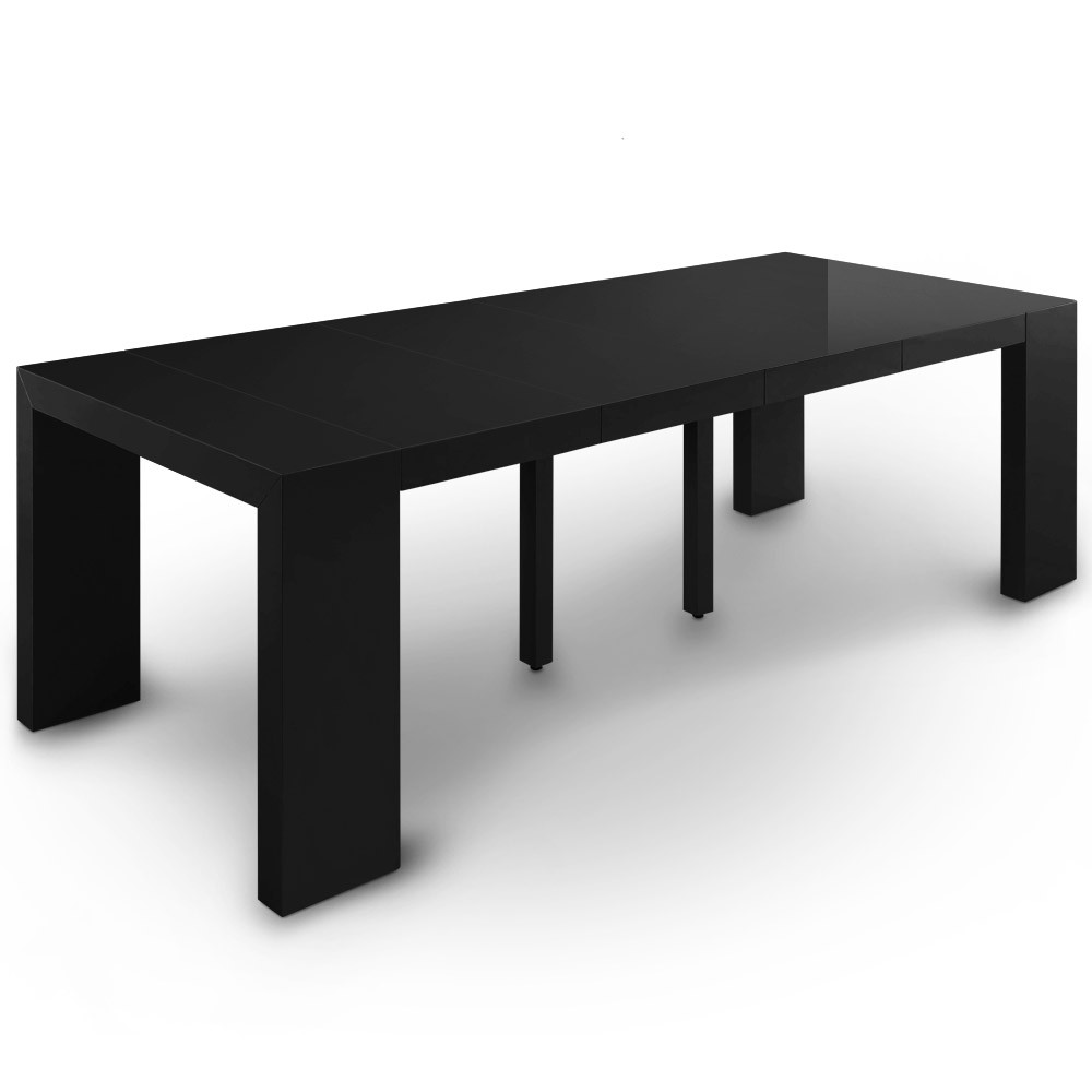 Table Console Extensible Oxalys Xl Noir Laquee