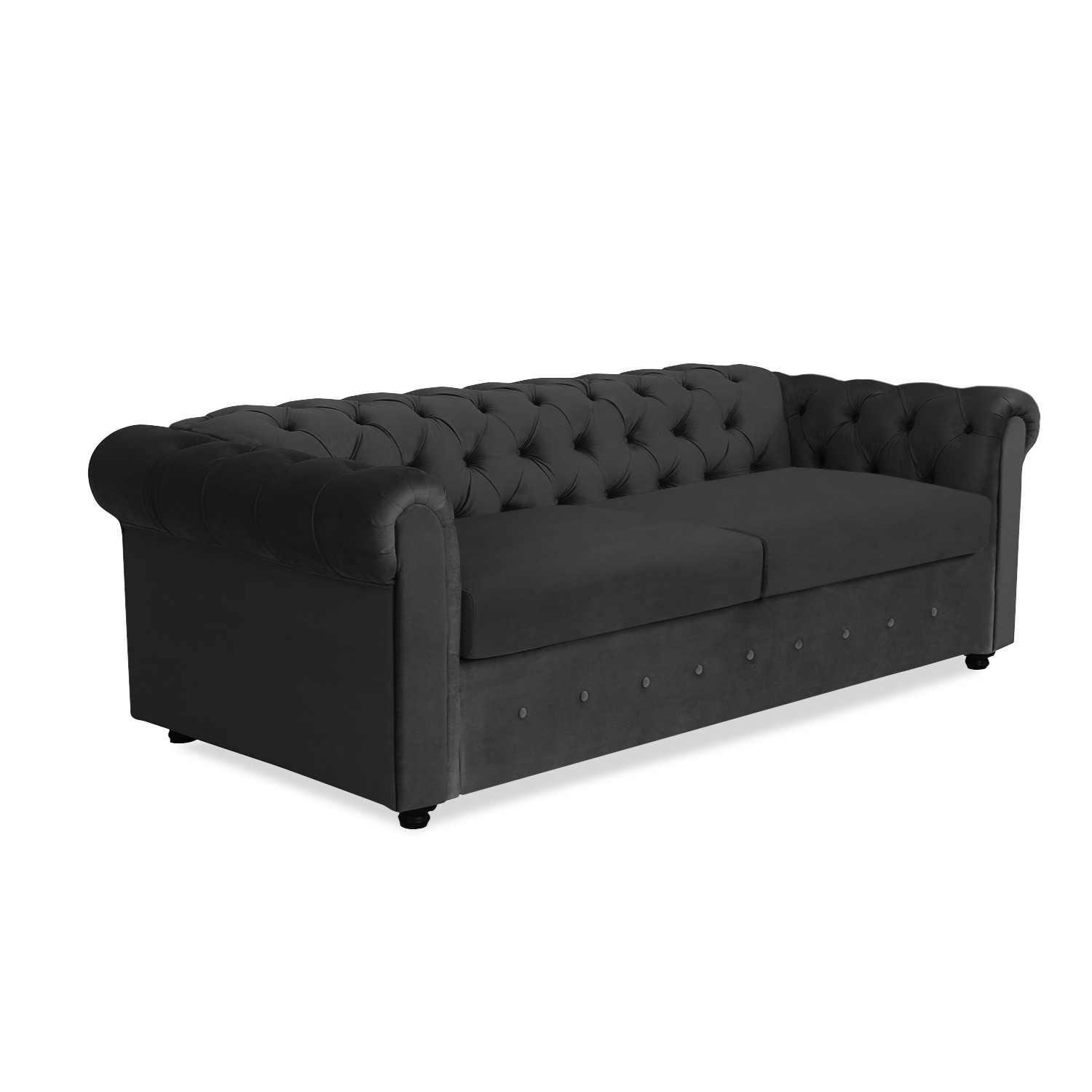 Mobilier-Deco Chesterfield - Canapé Chesterfield 3 Places Velours Beige