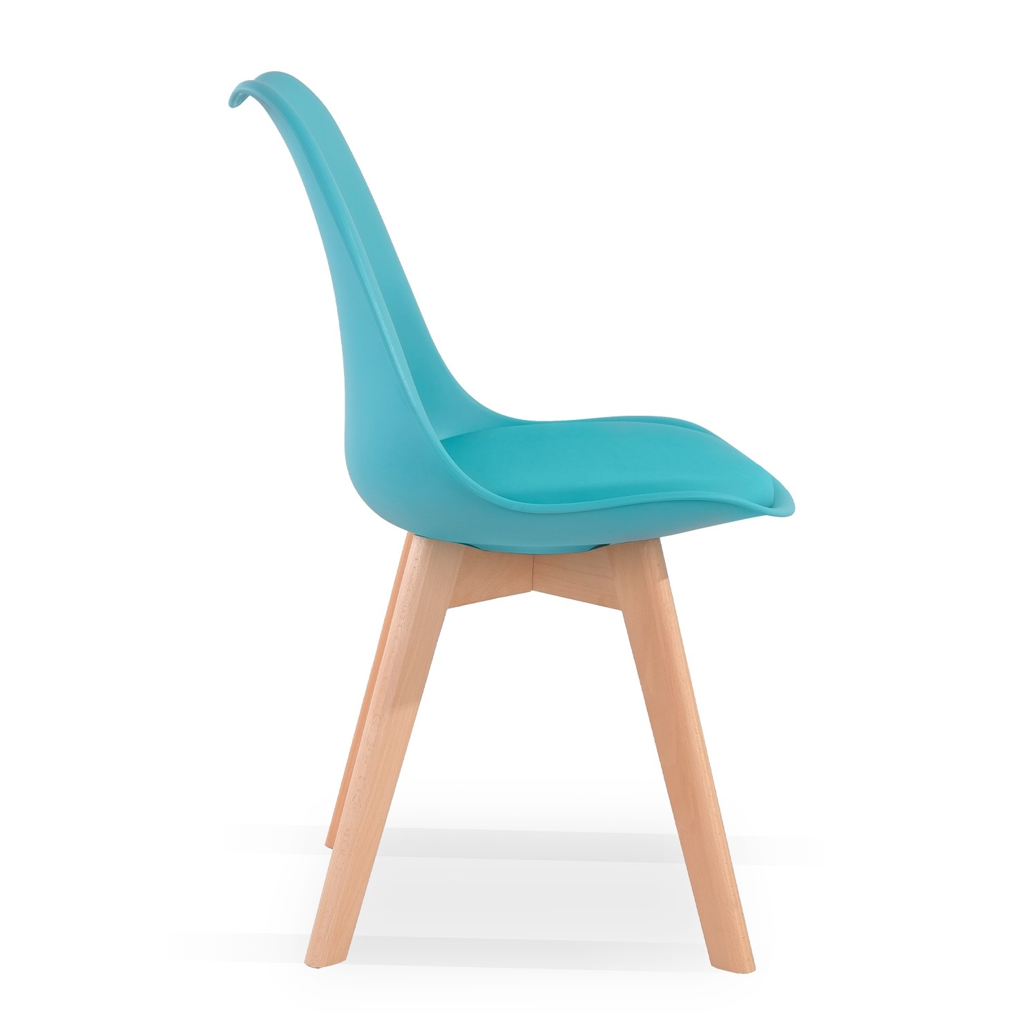 Lot de 4 chaises style scandinave Catherina Bleu Turquoise