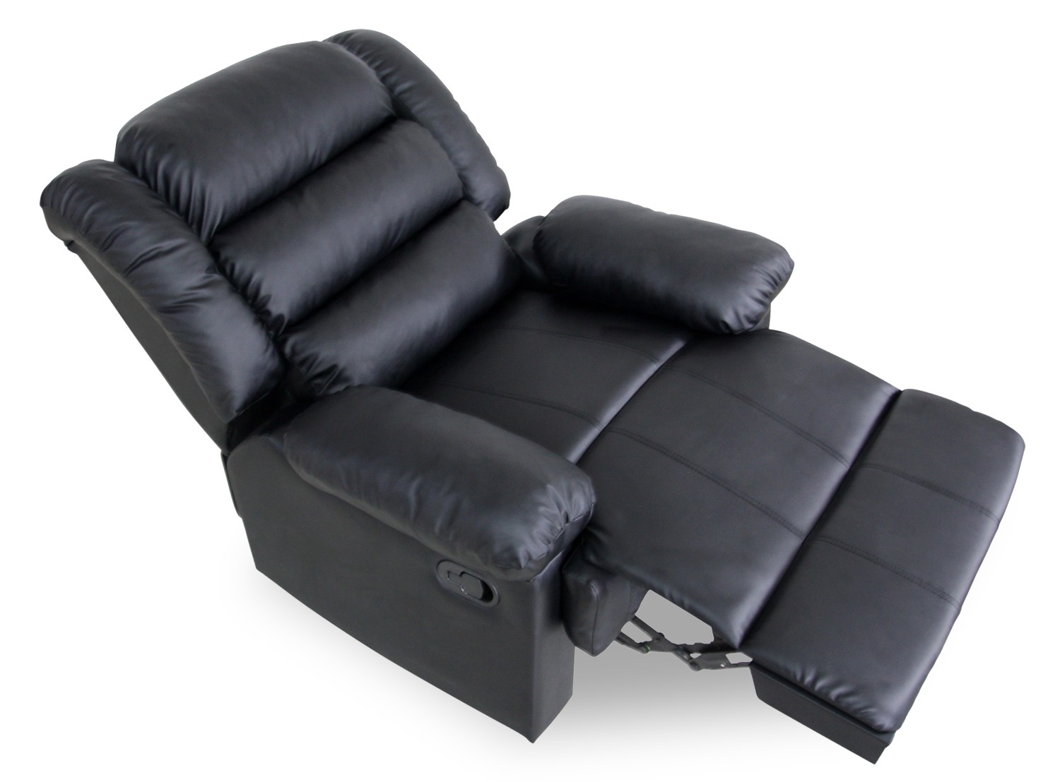 Fauteuil Relax Manuel Norton - Dossier Et Repose-pieds Inclinables Jusqu'à 160° - Tissu Synthétique Noir - Dimensions L84 X P85 X H102 Cm - 6