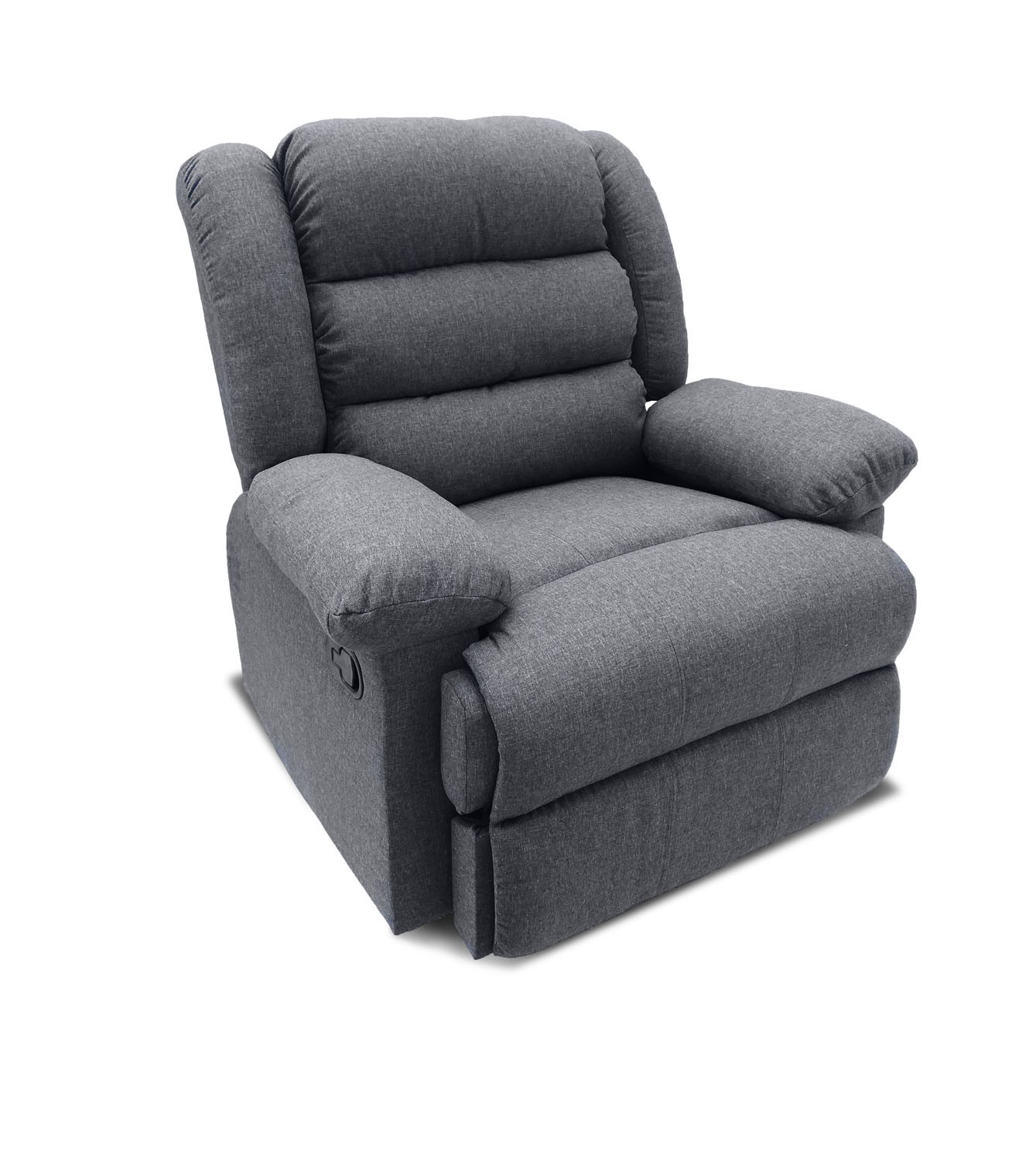 Fauteuil Relax Manuel Norton - Dossier Et Repose-pieds Inclinables Jusqu'à 160° - Tissu Synthétique Noir - Dimensions L84 X P85 X H102 Cm - 2