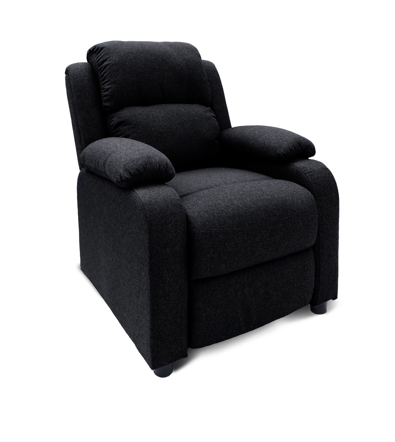 Fauteuil Relax Manuel Norton - Dossier Et Repose-pieds Inclinables Jusqu'à 160° - Tissu Synthétique Noir - Dimensions L84 X P85 X H102 Cm - 3
