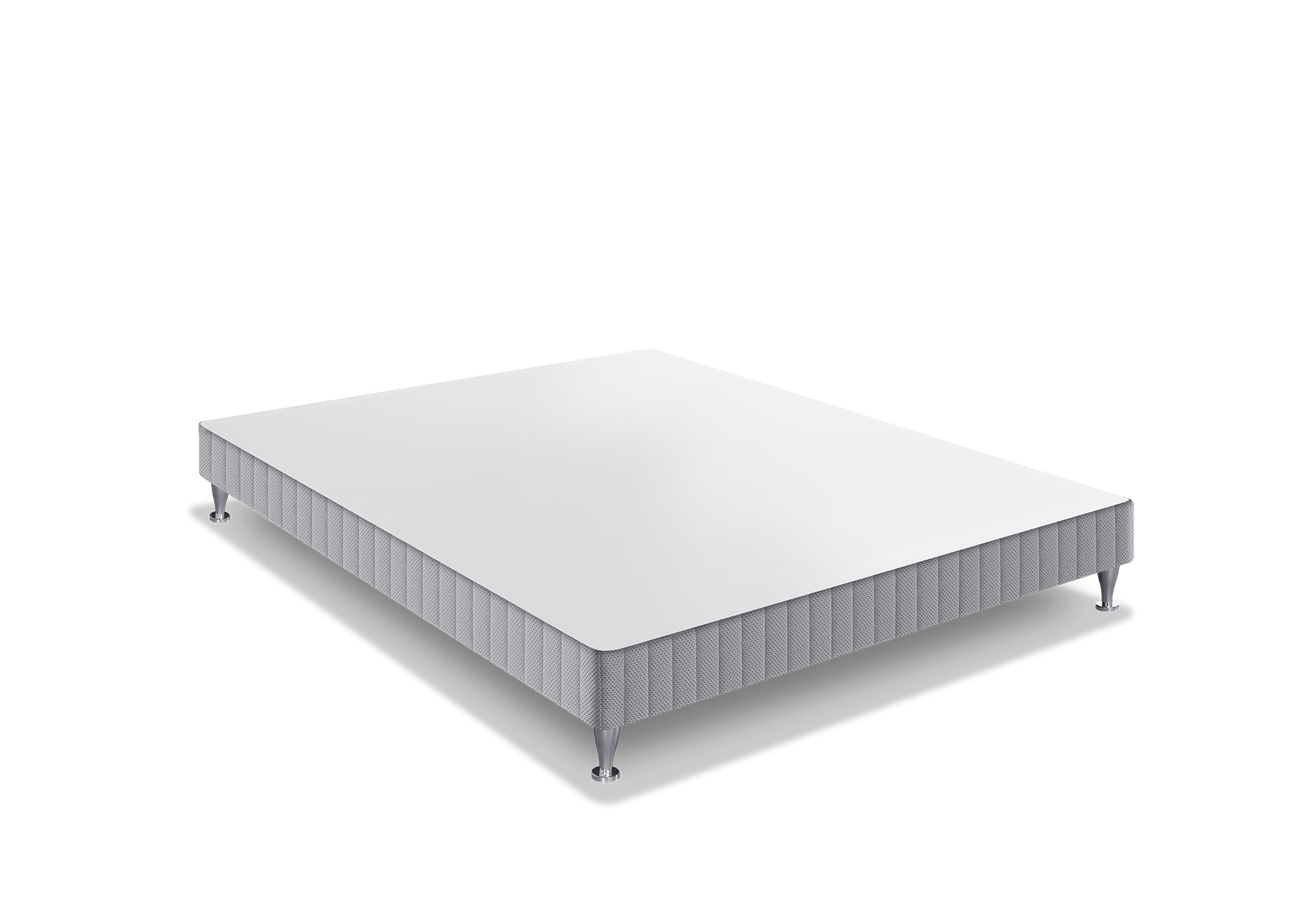 Sommier Tapissier Simmons 160x200 Cm - Grise à Lattes - Pieds Inclus - Fabriqué En France