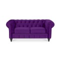 Canapé Chesterfield Velours 2 Places Altesse Violet