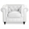 Fauteuil Chesterfield Regency Blanc