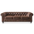 Canapé Chesterfield 3 Places Vintage