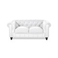 Canapé Chesterfield 2 Places Regency Blanc