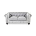 Canapé Chesterfield 2 Places Regency Argent