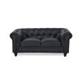 Canapé Chesterfield 2 Places Regency Noir