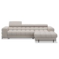 Canapé d'angle droit convertible Cesto Bouclette Beige