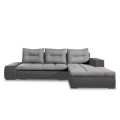 Canapé d'angle droit convertible Santiago Gris