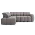 Canapé d'angle gauche convertible Denali tissu gris foncé