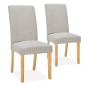 Lot de 2 chaises Rosie velours côtelé Beige