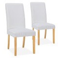 Lot de 2 chaises Rosie velours côtelé Blanc