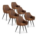 Lot de 6 chaises Victoria vintage pieds noir