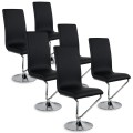 Lot de 6 chaises design Colami Noir