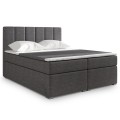 Lit coffre + matelas Luxury 180cm tissu Gris