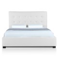 Lit Coffre Layton + Sommier 160cm Blanc