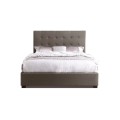 Lit Coffre Layton + Sommier 160cm Tissu Taupe