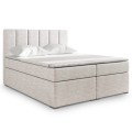 Lit coffre + matelas Luxury 180cm tissu Beige