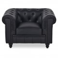 Fauteuil Chesterfield Regency Noir