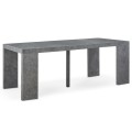 Table Console Extensible Oxalys effet béton Gris