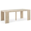 Table Console Extensible Oxalys imitation Chêne Clair