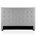 Tête de lit capitonnée Premium 180cm Argent