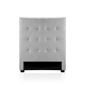Tête de lit capitonnée Premium 90cm Argent