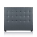 Tête de lit capitonnée Premium Tissu 140cm Gris