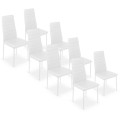 Lot de 8 chaises Strip Blanc