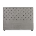 Tête de lit capitonnée Constance 160cm Velours Gris