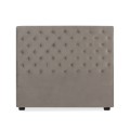 Tête de lit capitonnée Constance 140cm Velours Taupe