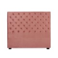 Tête de lit capitonnée Constance 140cm Velours Vieux Rose