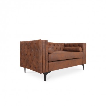 Canapé 2 places Edward Vintage pieds noirs