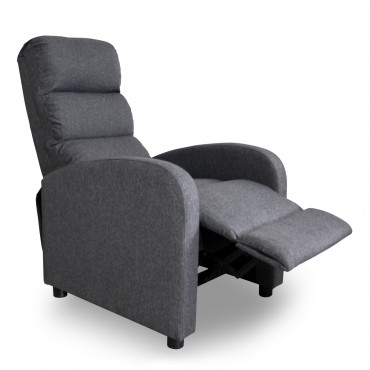 Fauteuil relax manuel Lasco tissu gris