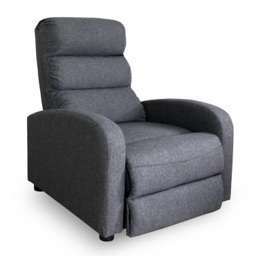 Fauteuil relax manuel Lasco tissu gris