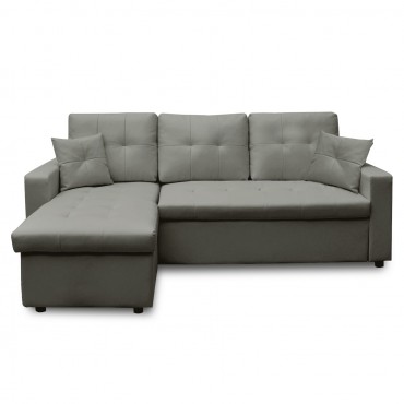 Canapé d'angle convertible Cuero Gris