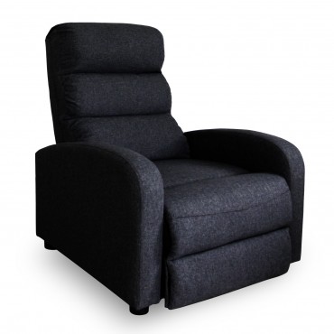 Fauteuil relax manuel Lasco tissu noir